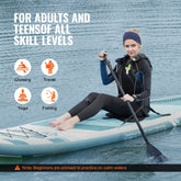 Inflatable Stand Up Paddle Board, 10.6' x 33" x 6" Wide SUP Paddleboard with Removable Kayak Seat, Board Accessories, Pump, Paddle, Fin, Backpack, Ankle Leash, and Repair Kit, for Youth & Adults